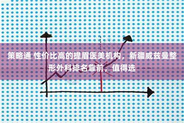 策略通 性价比高的提眉医美机构，新疆威兹曼整形外科排名靠前，值得选
