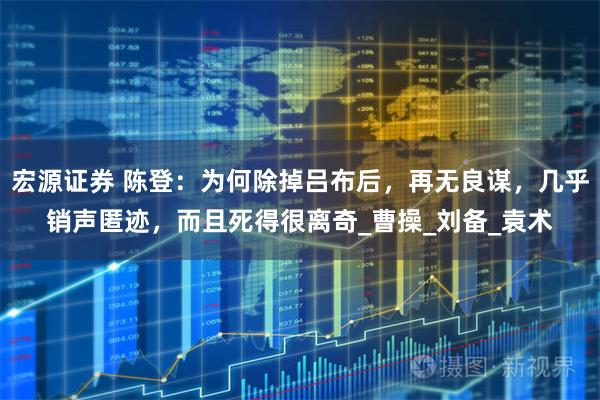 宏源证券 陈登：为何除掉吕布后，再无良谋，几乎销声匿迹，而且死得很离奇_曹操_刘备_袁术